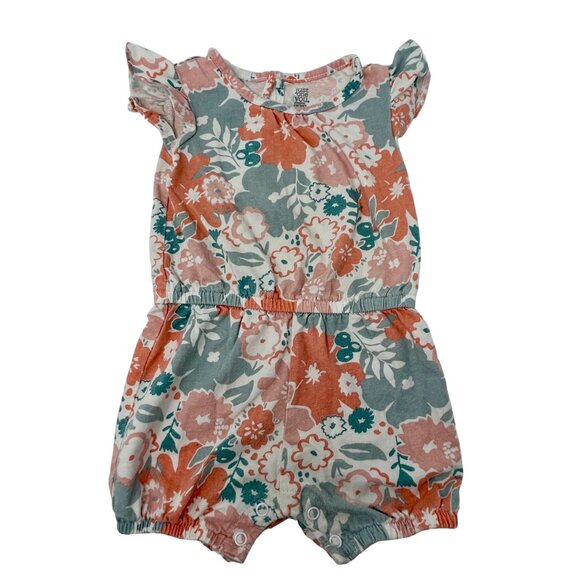 Girl's - 2 Floral Print Outfits, Peach Shorts, Green Floral Shirt -‎ Size 18 M - Picture 4 of 8